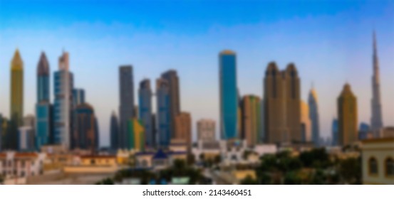 Buildings In Dubai During Daytime In Background Blur