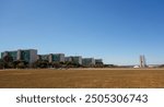 buildings of Esplanade of Ministries and Federal congress in Brasilia, Brazil. Esplanada dos Ministerios.