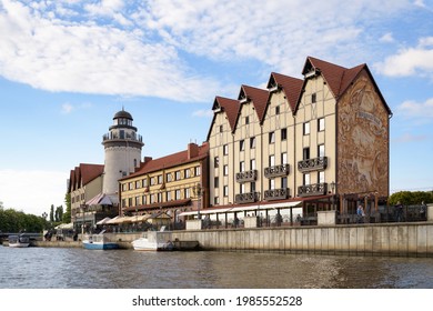 Buildings of Fishing Village in Kaliningrad, Russia