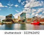 Buildings in Liverpool (England) near the river Mersey, HDR-technique