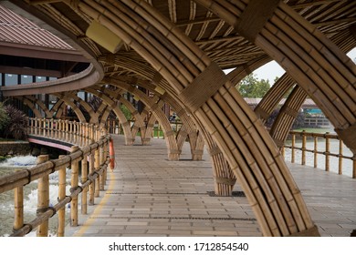 Buildings made of bamboo in Yunnan Province, China