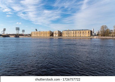 Buildings Of Old Hemp Warehouses On Tuchkov Buyan  ( Military Space Cadet Corps), St. Petersburg, Russia