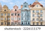 Buildings of Square of the Republic in Pilsen, Czech Republic