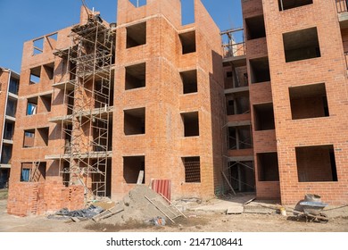 Buildings Under Construction In San Joaquín, Cundinamarca, A Colombian Village. 