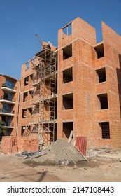 Buildings Under Construction In San Joaquín, Cundinamarca, A Colombian Village. 