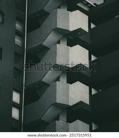 Similar – Schattenwurf an Ziegelwand mit geschlossenem Fenster im Schwung aufwärts