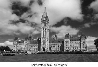 Built in the Gothic Revival style, Centre Block is the main building of the Canadian parliamentary complex on Parliament Hill, in Ottawa, Ontario, containing the House of Commons and Senate chambers. 