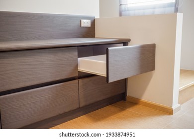 Built-in Custom TV Sideboard (cabinets) With Post-form Laminate.