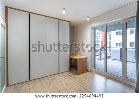 built-in wardrobe in the apartment unit Foto d'archivio © 