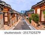 Bukchon Hanok Village with traditional houses in Seoul, South Korea