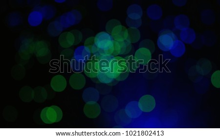 Bukeh green and blue lights