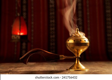 Bukhoor Is Usually Burned In A Mabkhara, A Traditional Incense Burner It Is Customary In Many Arab Countries To Pass Bukhoor Amongst The Guests In The Majlis 