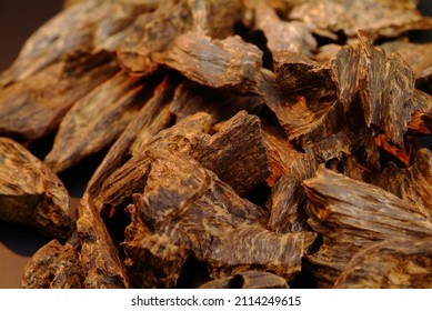 Bukhoor.Selective Focus, Sticks Of Agar Wood Perfumes Of Essential Oil As Oud Or Bakhoor.Arabian Bakhoor 