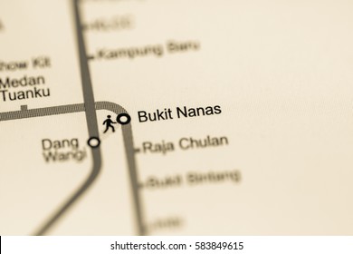 Bukit Nanas Station. Kuala Lumpur Metro Map.