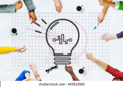 Bulb Ideas Action Vision Thoughts Objective Concept