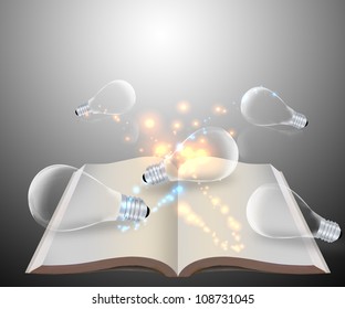 Open Book Globe Knowledge Ideas Concept Stock Vector (Royalty Free ...