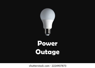 Bulb without electricity symbolizing power outage. - Shutterstock ID 2224907873