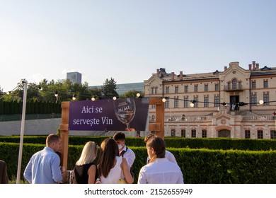 Bulboaca, Moldova - 4 September 2021 : Wine Distribution Stand At The Castel MIMI Winery On The Occasion Of The VINOpera Event