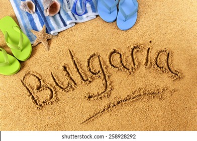 Bulgaria Beach, Writing In Sand