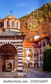 Bulgaria, beautiful church in Unesco World Heritage site famous Rila Monastery, Rilsky monastery - Shutterstock ID 2152516697