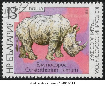 BULGARIA - CIRCA 1988: A Post Stamp Printed In Bulgaria Shows A Series Of Images 