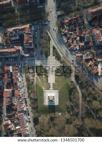 Bulgaria cityscape drone 