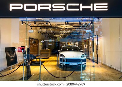 Bulgaria Varna 2021-07-24
Porsche Automobile Dealership Exterior. Porsche Automobile Holding Is A German Holding Company With Investments In The Automotive Industry.
