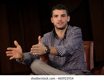 Bulgarian Professional Tennis Player Grigor Dimitrov News Conference In Sofia, Bulgaria, 05.11.2013.