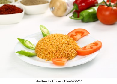 Bulgur Pilaf On Plate