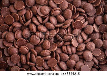 Bulk of black chocolate chips  [[stock_photo]] © 
