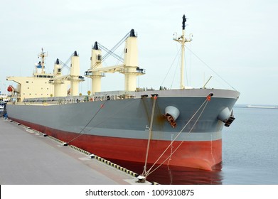Bulk Carrier Ship In Port Of Odessa, Ukraine
