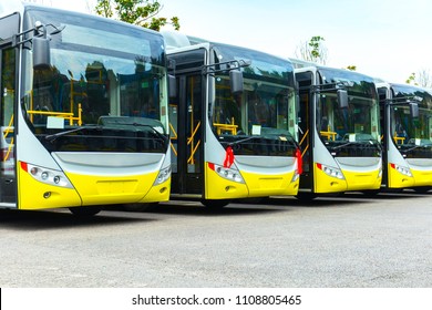 Bulk Parking Of Electric Buses In Parking Lot