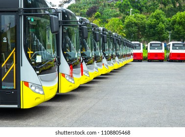 Bulk Parking Of Electric Buses In Parking Lot