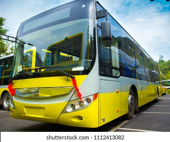 Bulk Parking Of Electric Buses In Parking Lot