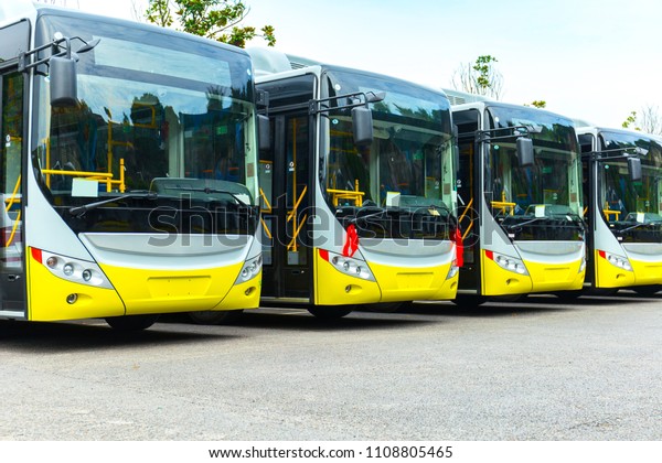 Bulk parking of\
electric buses in parking\
lot