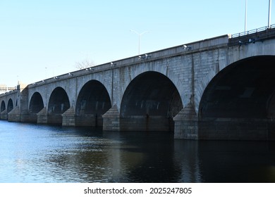 Bulkeley Bridge Across Connecticut River In Hartford, Connecticut