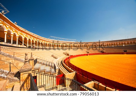 The bull arena of Seville, Spain