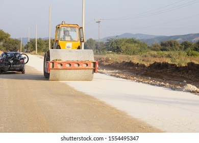 Bull Dozer On Road Captured In Naushehra, Punjab, Pakistan...Dated 3,Nov,2019