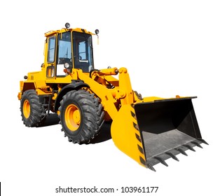 Bulldozer Isolated On White