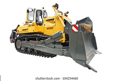 Bulldozer Isolated On White