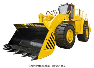 Bulldozer Isolated On White