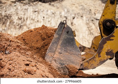 Bulldozer on a road construction site.