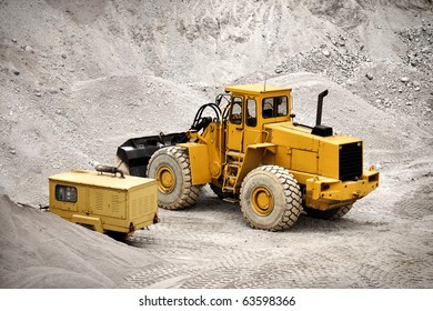 Bulldozer In Open-pit Cooper Mine