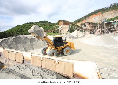 Bulldozer In Open-pit Cooper Mine