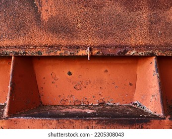 A Bulldozer Tractor Blade Dozer Rusty Iron Steel Industrial Backdrop Rust Oxidation Background Farm Construction Equipment Closeup Rust Corroded Rusted Metal