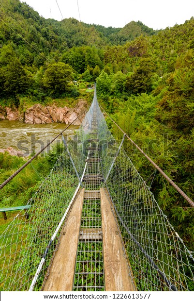 Buller Gorge Swing Bridge Over Buller Stock Photo Edit Now