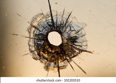 Bullet Hole In Window