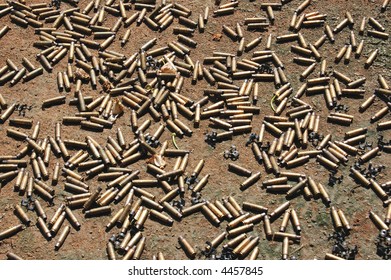 Bullet Shells Scattered On The Ground