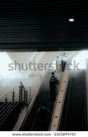 Bullet Train Sation Exit Escalators