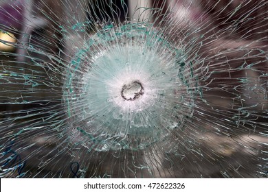 Bulletproof Glass After Test.